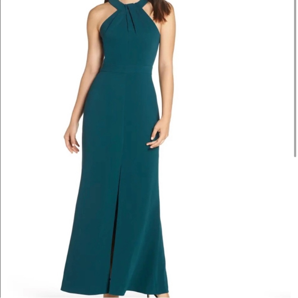 Formal Dress - XS Forest Green Harlyn Halter Gown